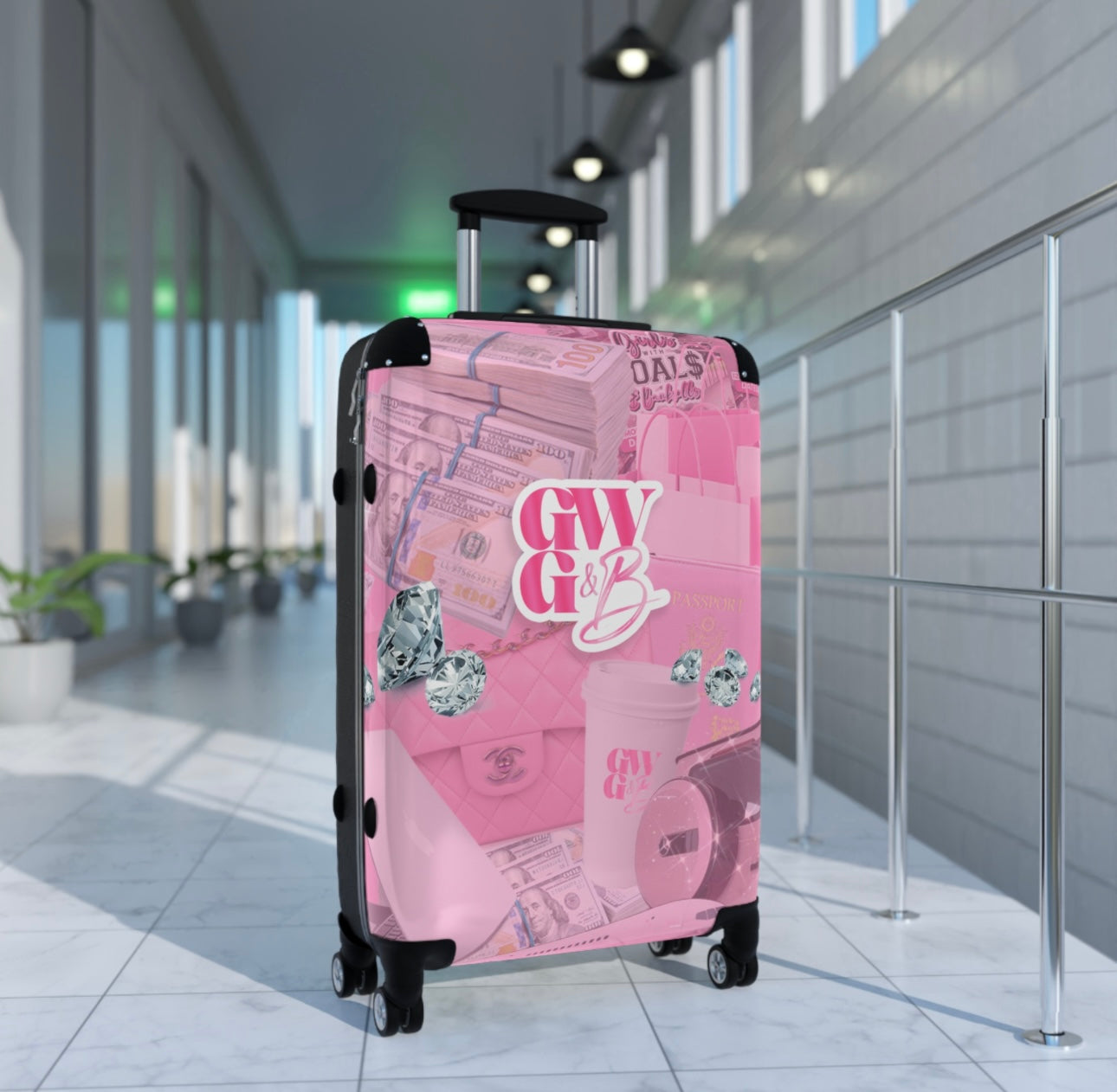 Girls With Goals Rolling Suit Case