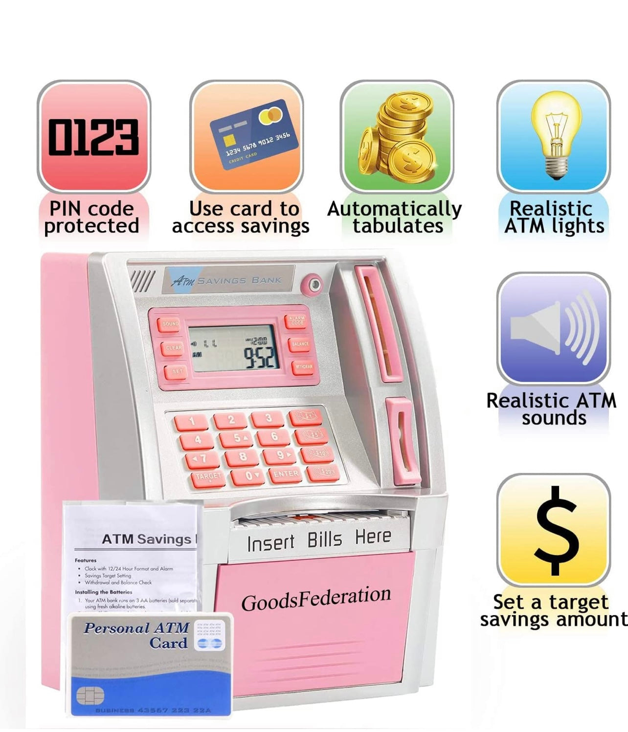 ATM Cash Savings Bank/Cash Box